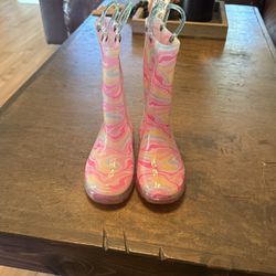 Pink Girls Rain Boots 