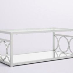Silver Glass Coffee Table 
