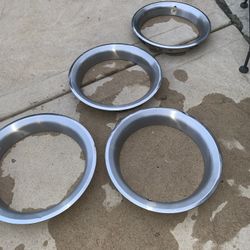 Complete 15" GM stainless steel trim ring set RALLY beauty rings 