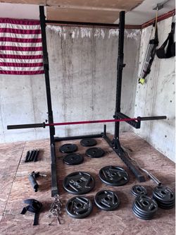 Workout equipment. Gym rack. Weights - $1,000