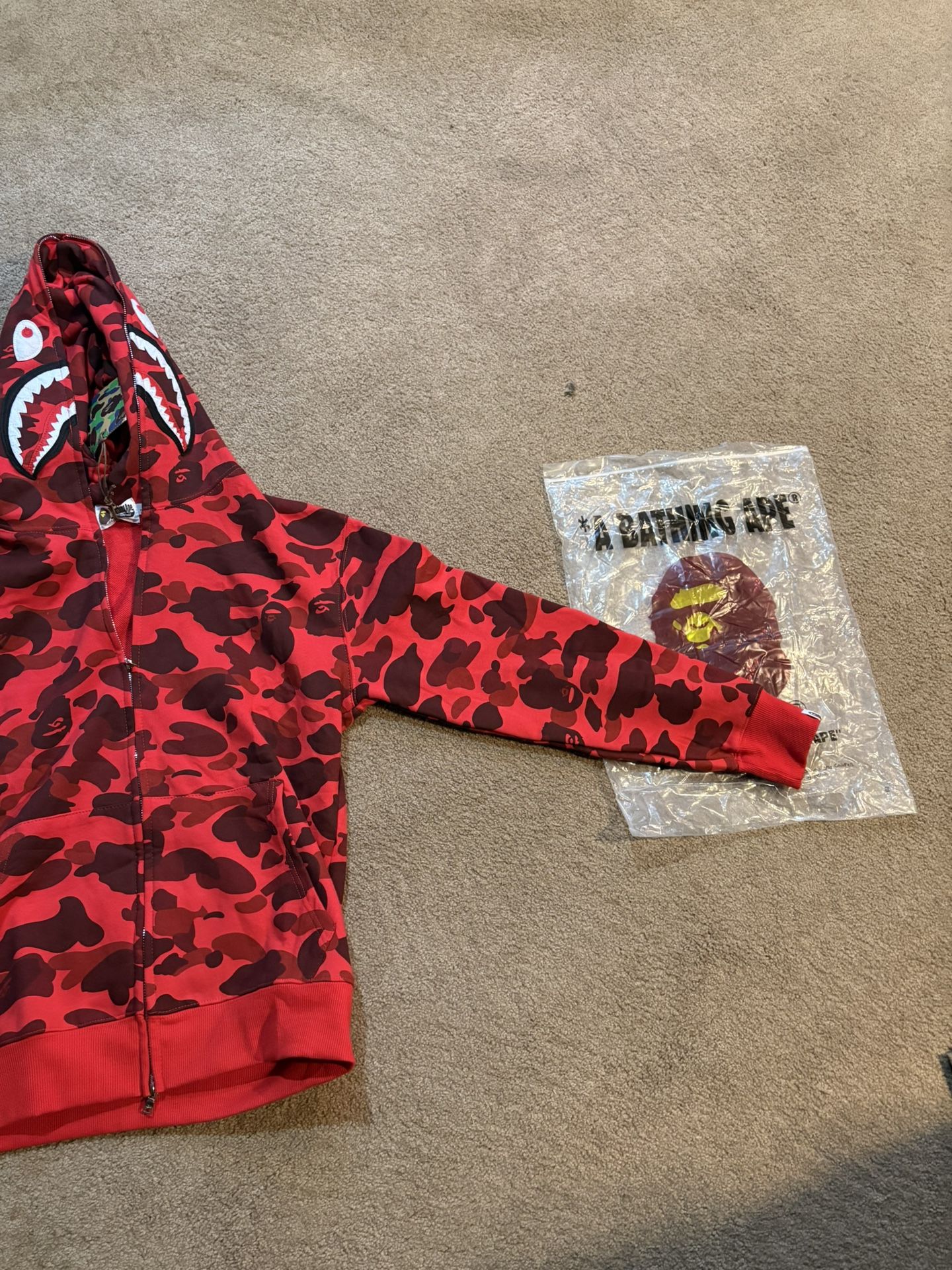 Red BAPE hoodie 