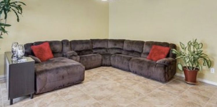 Chocolate Sectional Recliner Sofa