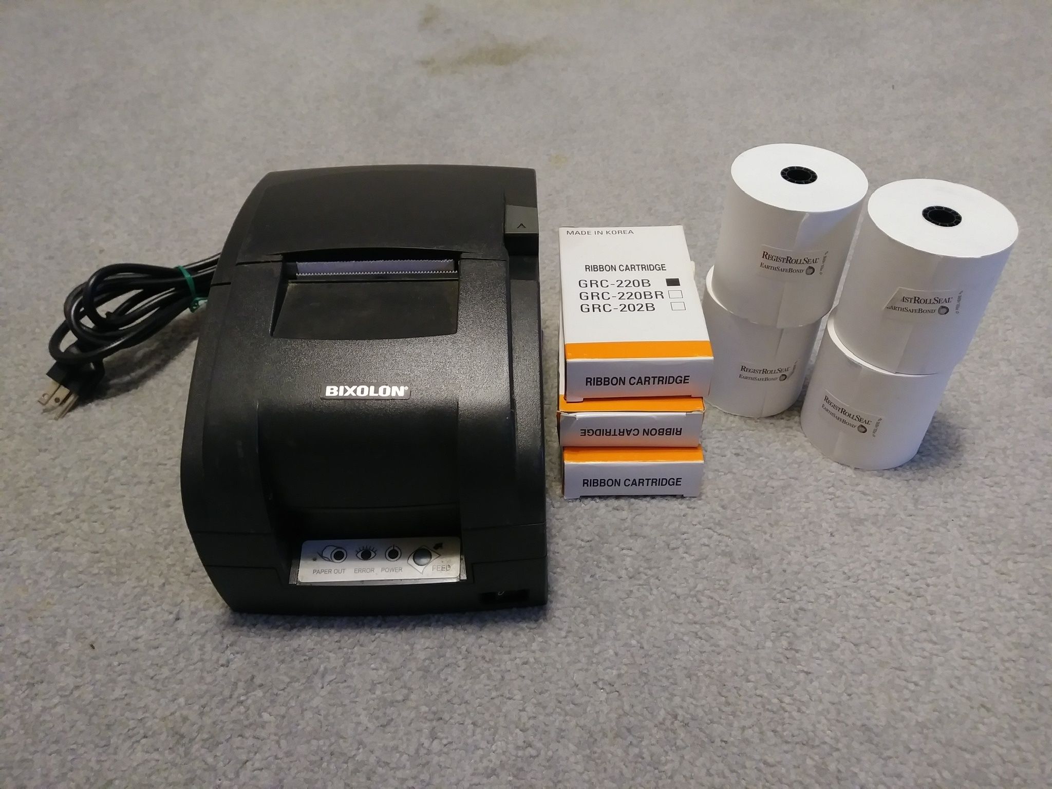 BIXILON Receipt Printer plus Three Ink Cartridge An Four Roll Of Paper