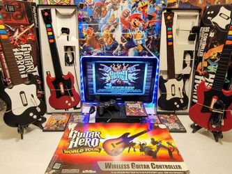 PS2 Wired Wireless Guitar Hero In Box Video Games Legends Of Rock Metallica