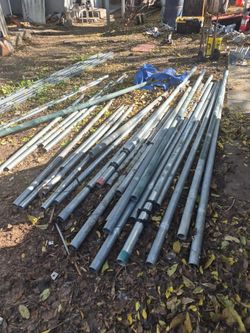 Galvanized pipes 2inch,2 3/8inch OD.8ft AND 10FT.