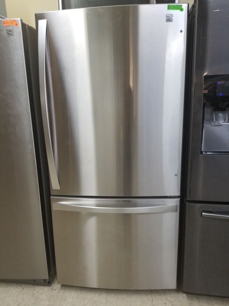 Kenmore Elite 7904 Bottom Freezer Refrigerator - 33" - 24 cu ft - Stainless Steel