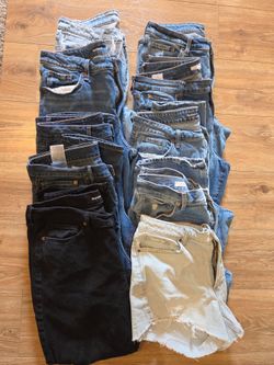 Denim/Jeans Lot of 10 pairs Size14