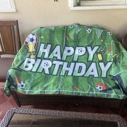 Soccer Birthday Sign Decoration 