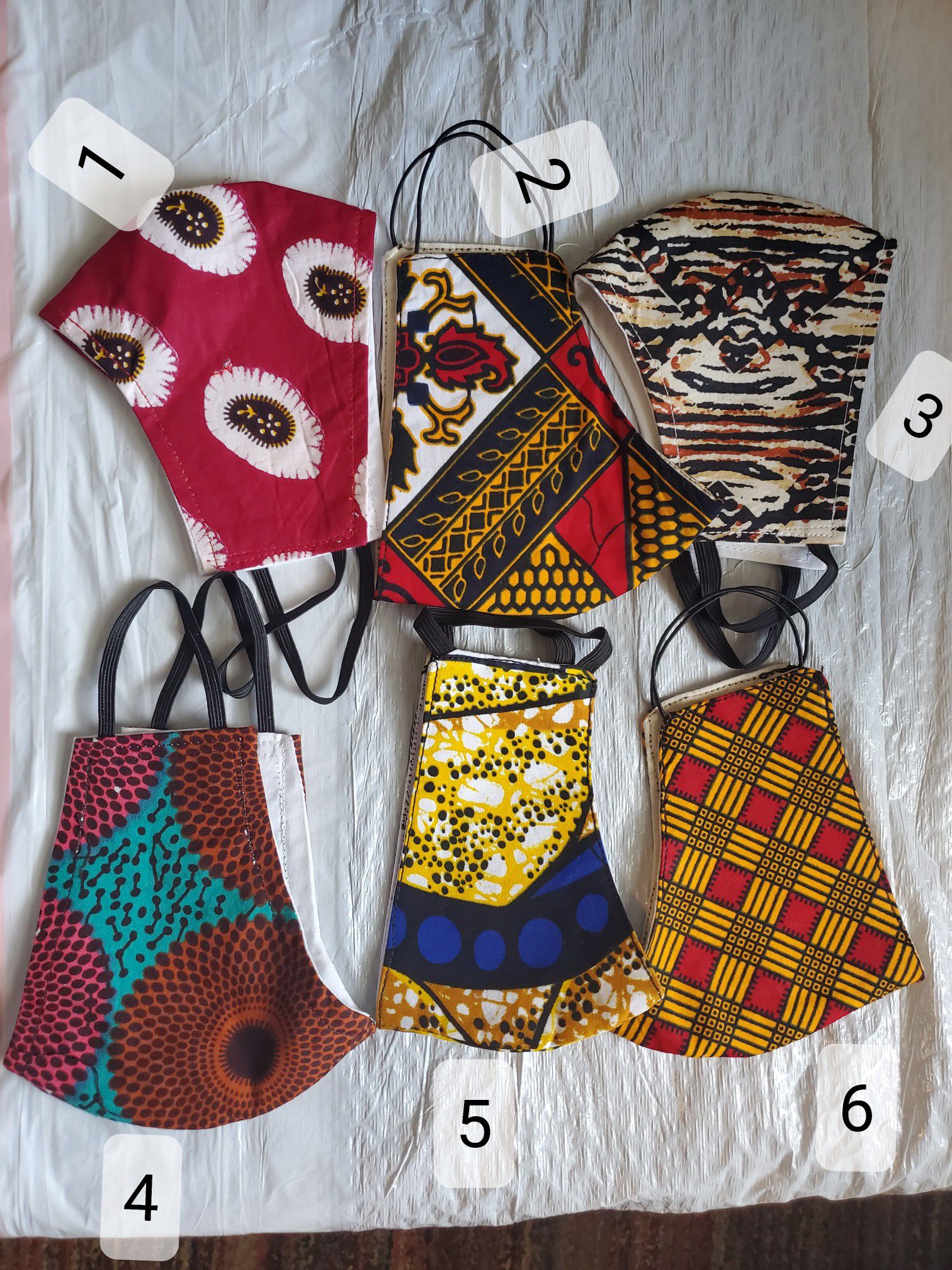 Unisex high quality African print face masks