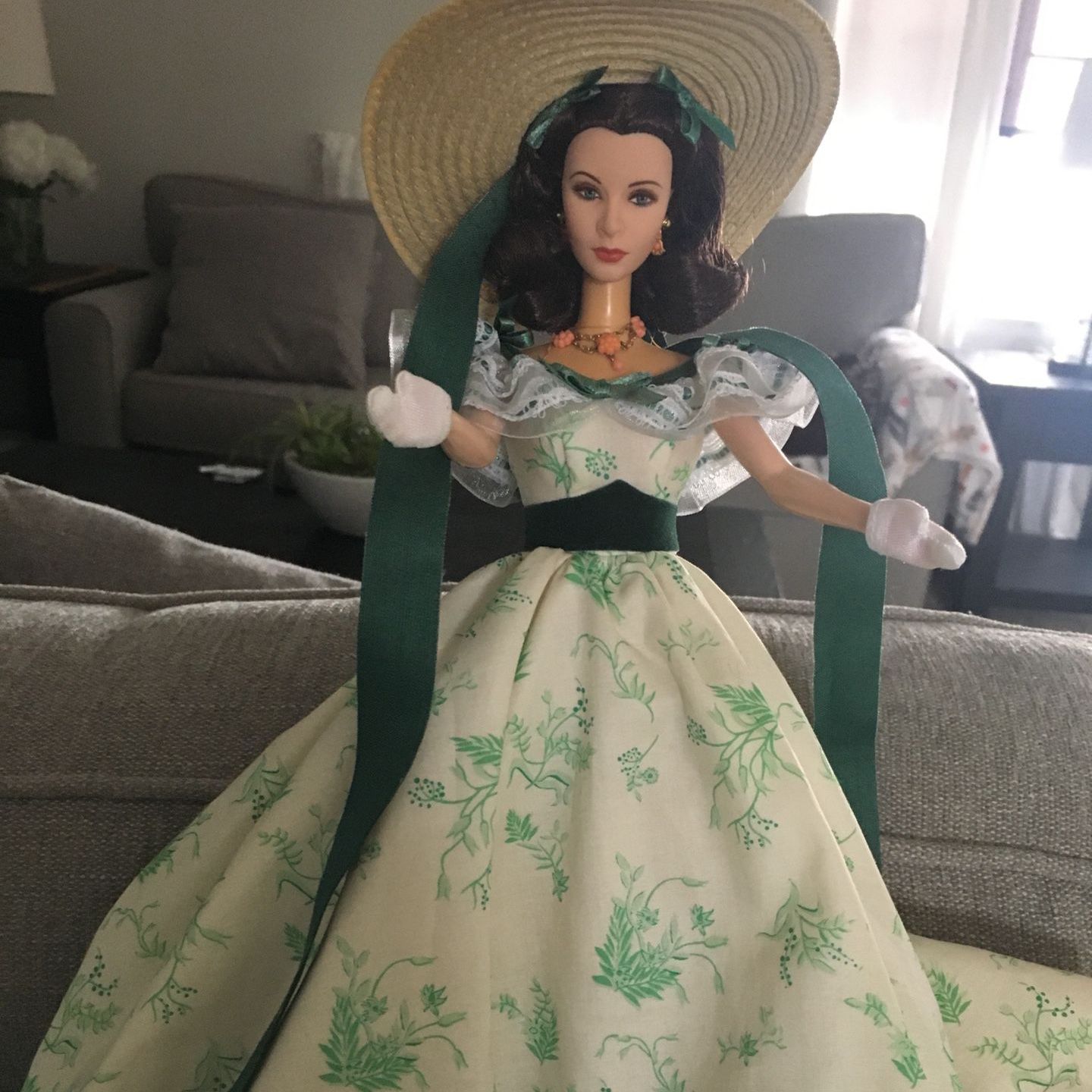 gone with the wind barbie green dress Amazon.com: Barbie as Scarlett O'Hara Gone With The Wind at Wilke's Barbeque : Toys & Games