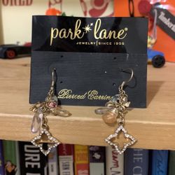 PARK LANE-women’s rose gold colored sea glass/gemstone beaching PIERCED EARINGS