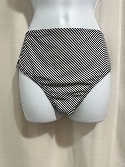 XL Bikini lower Piece Black/White Stripes