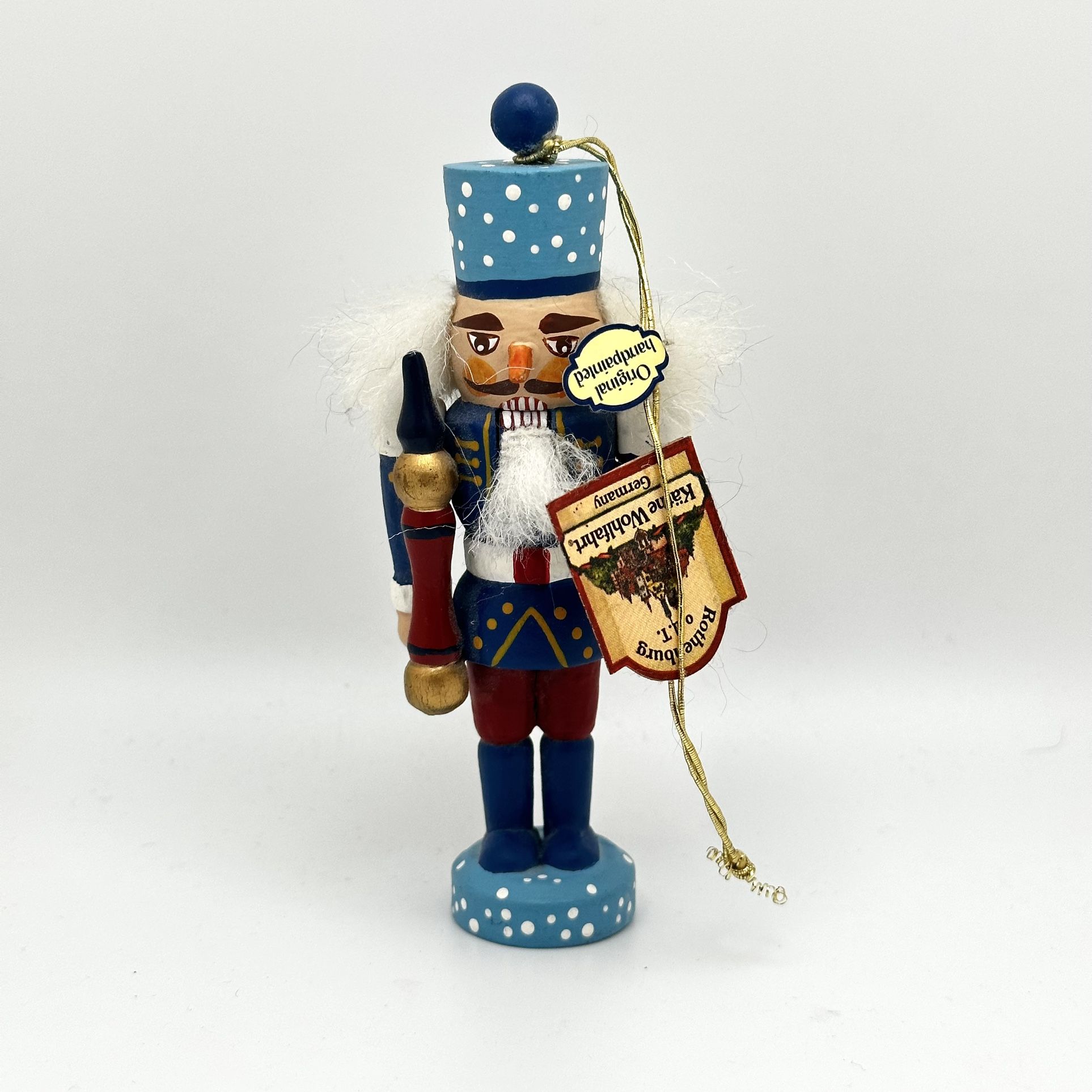KATHE WOHLFAHRT Wooden Nutcracker Christmas Tree Ornament Made in Germany