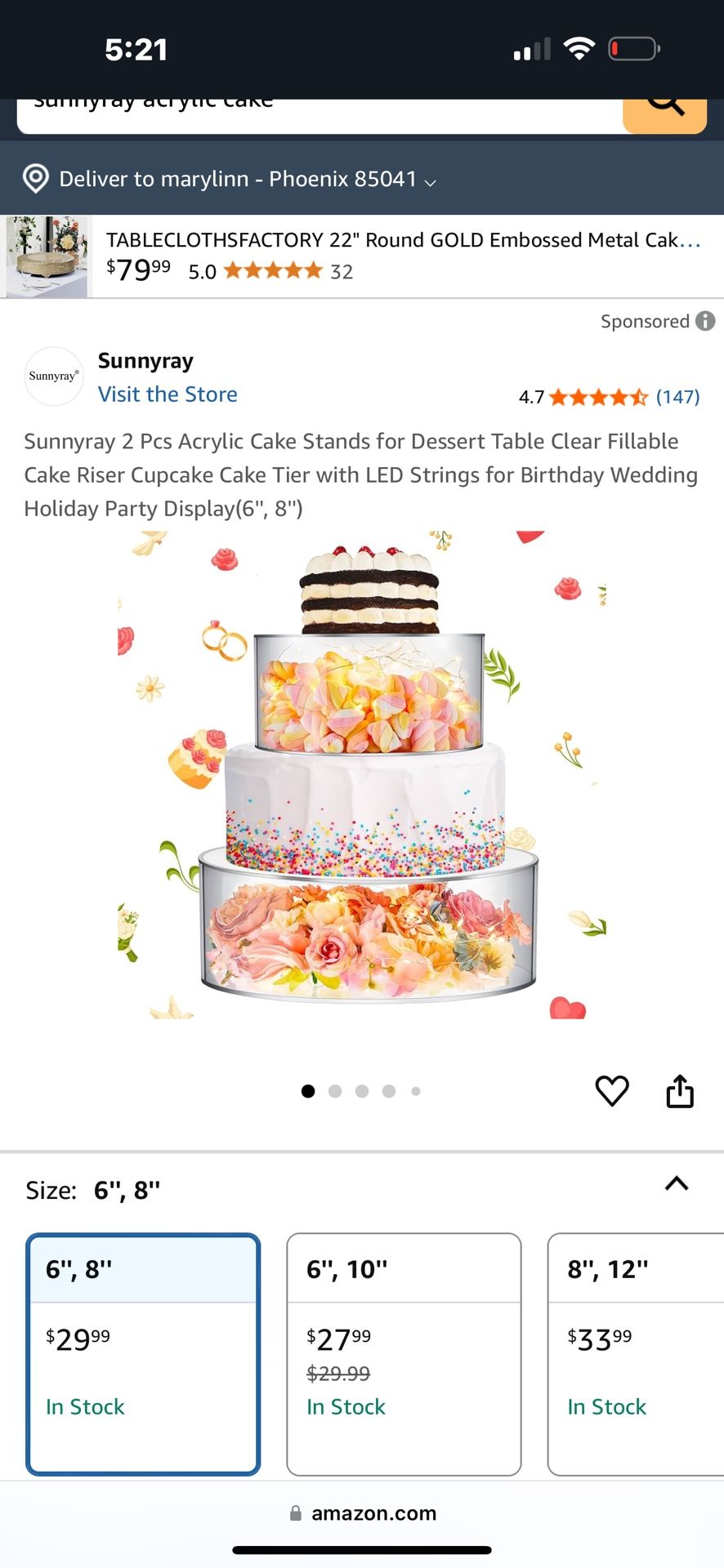 Acrylic Cake Stands