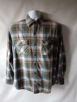 Timberland men's plaid button-down shirt size M