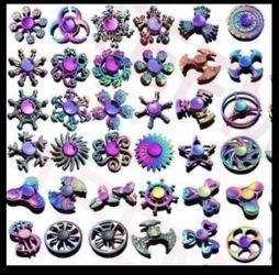 5 Rainbow Fidget Spinners