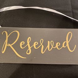 6 Wedding Seat Acrylic Reserved Signs