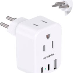 Switzerland Travel Plug Adapter, HANYCONY Type J Power Adapter with 4...