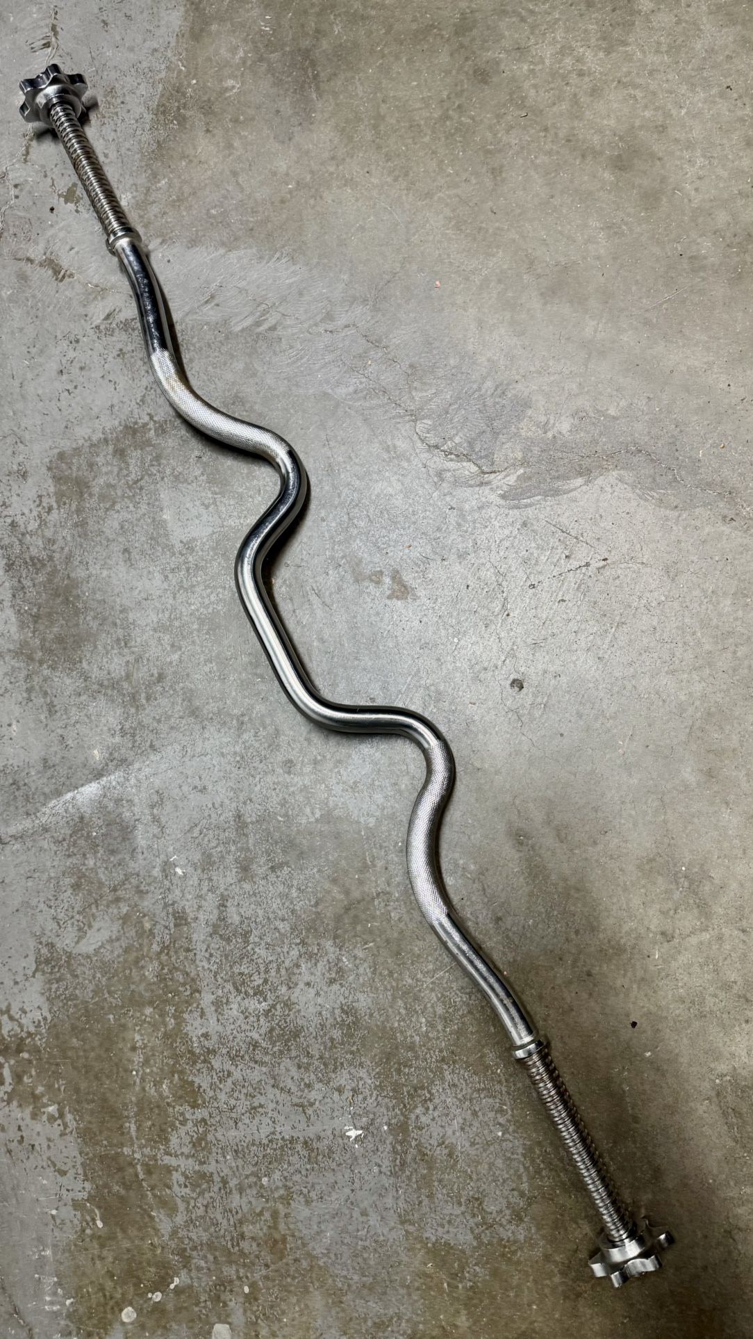 Standard Size Super Curl Bar With Spin Locks 