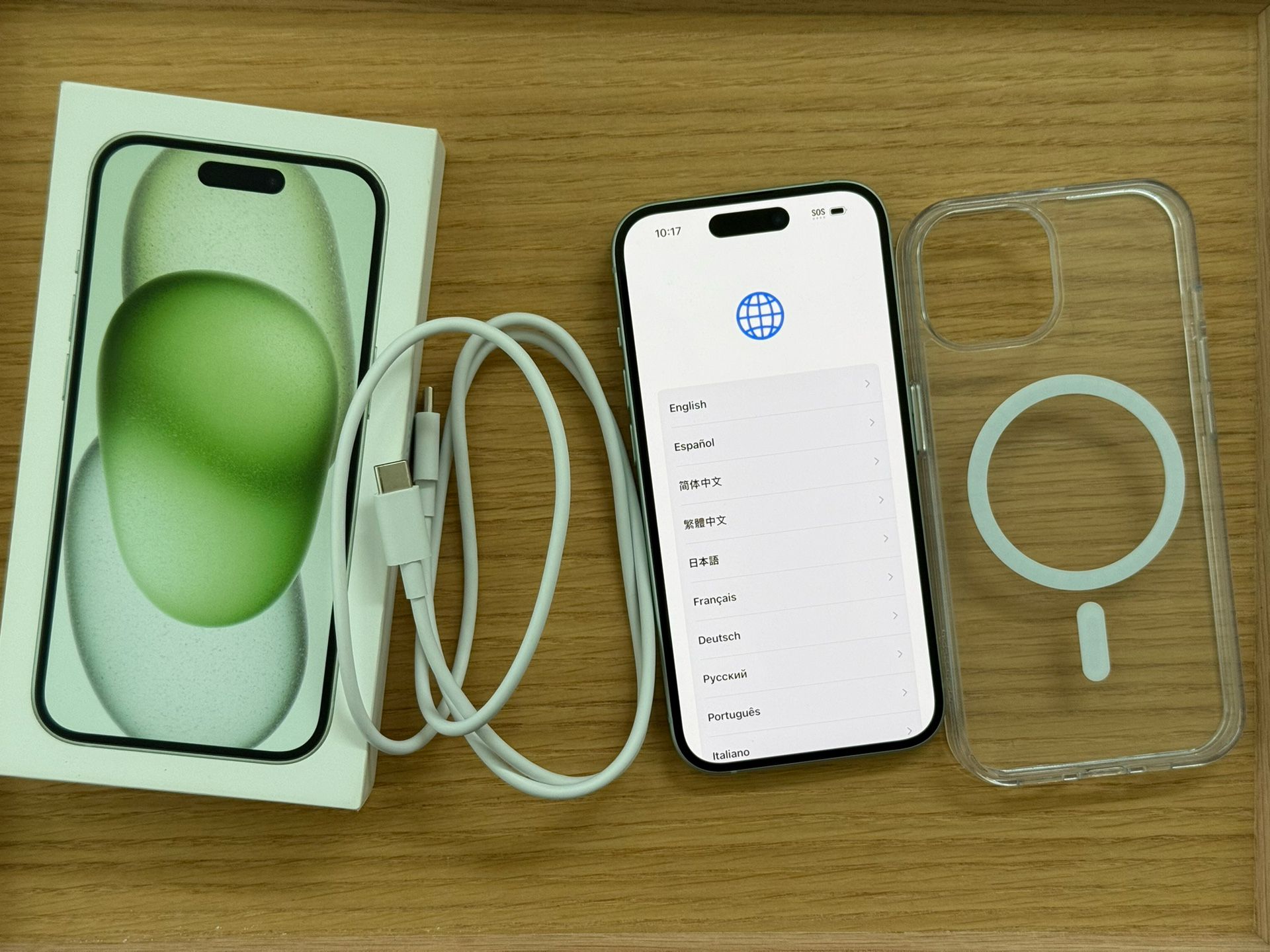 iPhone 15, Unlocked, 128GB, Canadian Version, Green, Hairline On Back