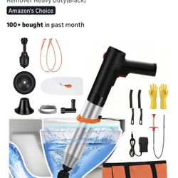 New Electric Toilet Plunger W Accessories