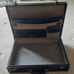 Tumi Vintage Hard Sided Leather Briefcase With Combination Lock