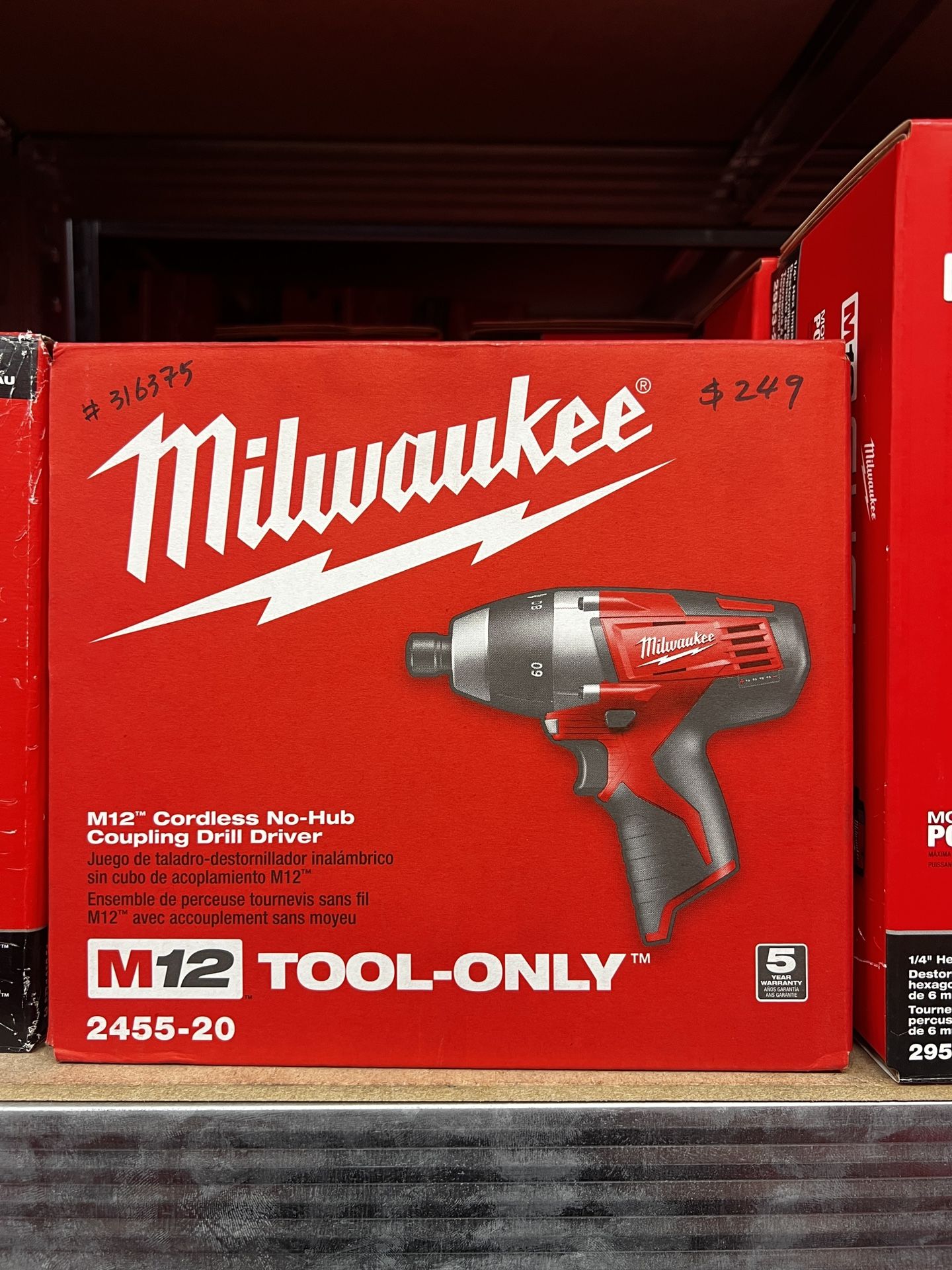 Milwaukee M12 Cordless No-hub Coupling Drill Driver Tool Only