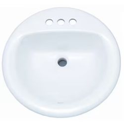 19” Round Drop In Sink- New In Original Box