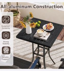 New aluminum bar table