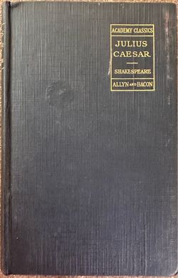 Vintage 1919 Shakespeare's Julius Caesar Hardcover (Academy Classics)