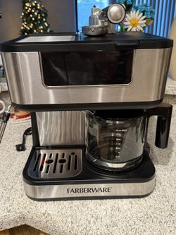 Farberware Dual Brew Coffee & Espresso, Black, Stainless Steel