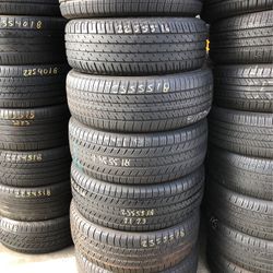 18” tires semi new 235/55/18 with free installation $70 each