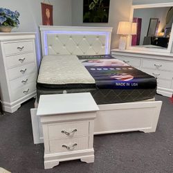Get this beautiful 5-piece bedroom set today and pay only $39 Down