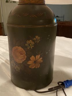 Vintage, Hand painted Table lamp