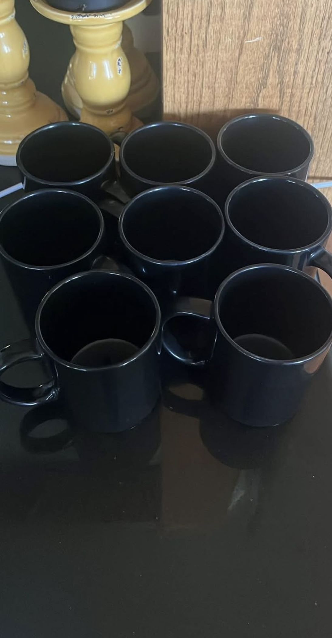 Black Mug set (8 piece)