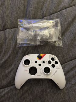 XSS XSX Controller Extra Top Cover Plate Shell Set Limited White/Red Replacement, for Xbox Series X/S Wireless Controllers, Starfield Edition DIY Uppe