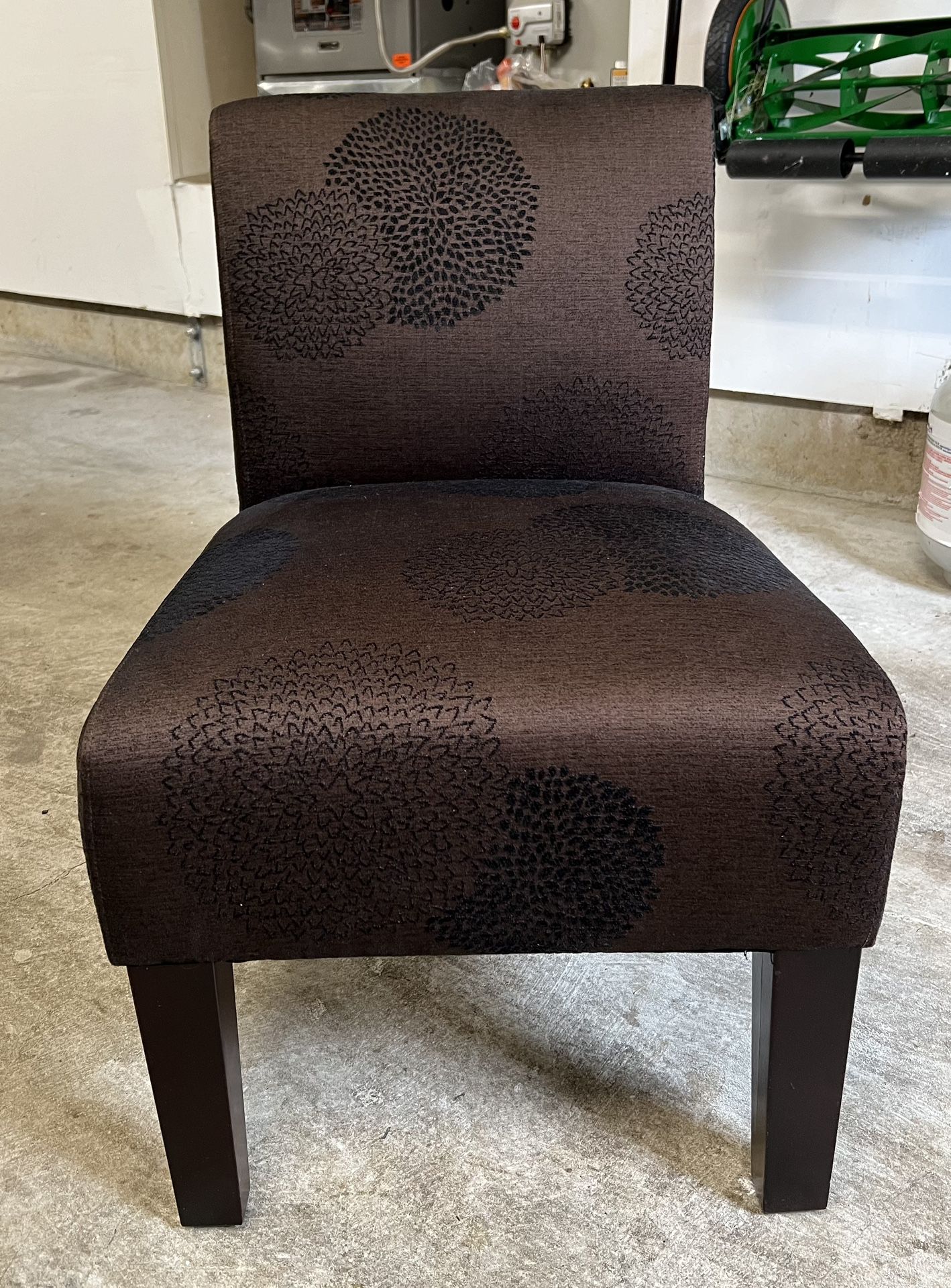 Brown Armless Accent Chair 
