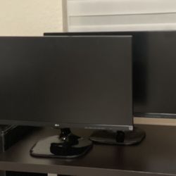 LG Computer Monitors 27” (quantity 2)