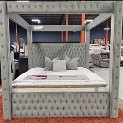 NEW QUEEN AND KING SIZE CANOPY BED WITH MATTRESS AND FREE DELIVERY- BEDROOM FURNITURE SECTIONAL SOFA AND MORE 