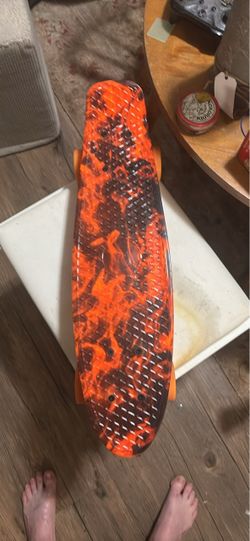 Mini Cruiser Penny-Style Skateboard Orange Flame