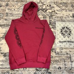 Pink Chrome Hearts hoodie