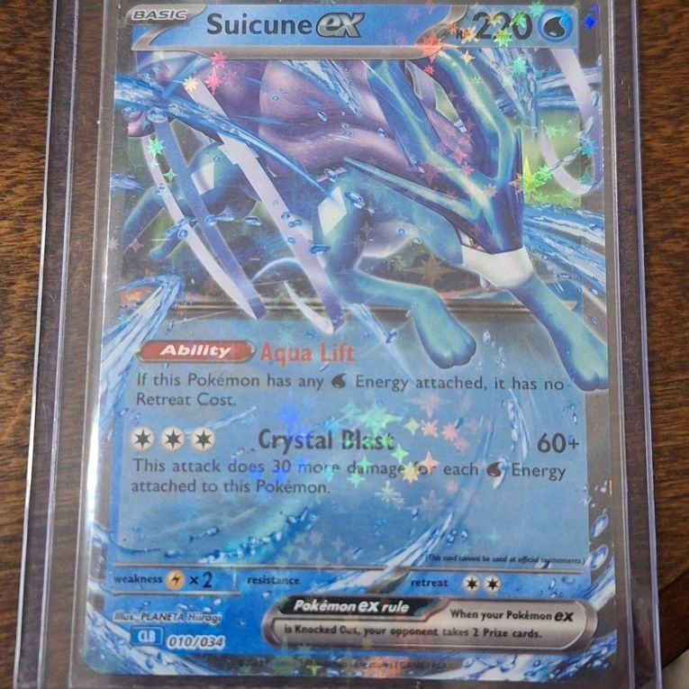 pokemon suicune ex card 010/034 CLB Holo Colorless Reverse Stream (50+) You may return all basic Energy cards attached to Suicune ex to your hand Which one you picking? SHINY