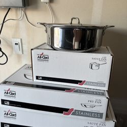 All Clad Stainless Steel Cookware Kit 7 Piece