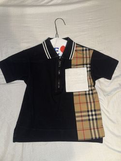 Burberry zip up tee