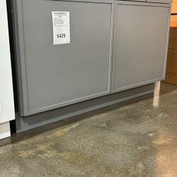 Shaker Grey Bathroom Vanities 48" - 2 Drawers