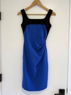 Kenneth Cole Color-Block Sheath Dress – Size 0, Blue & Black