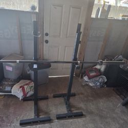 Squat Rack And Weights Plus Bars