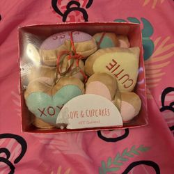 Valentines Candy Heart Decor Plush Garland