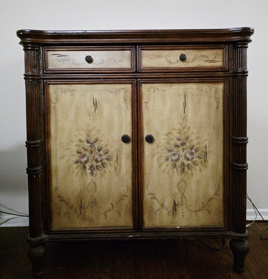 Armoire, Decorative, With 2 Drawers And Lower Storage