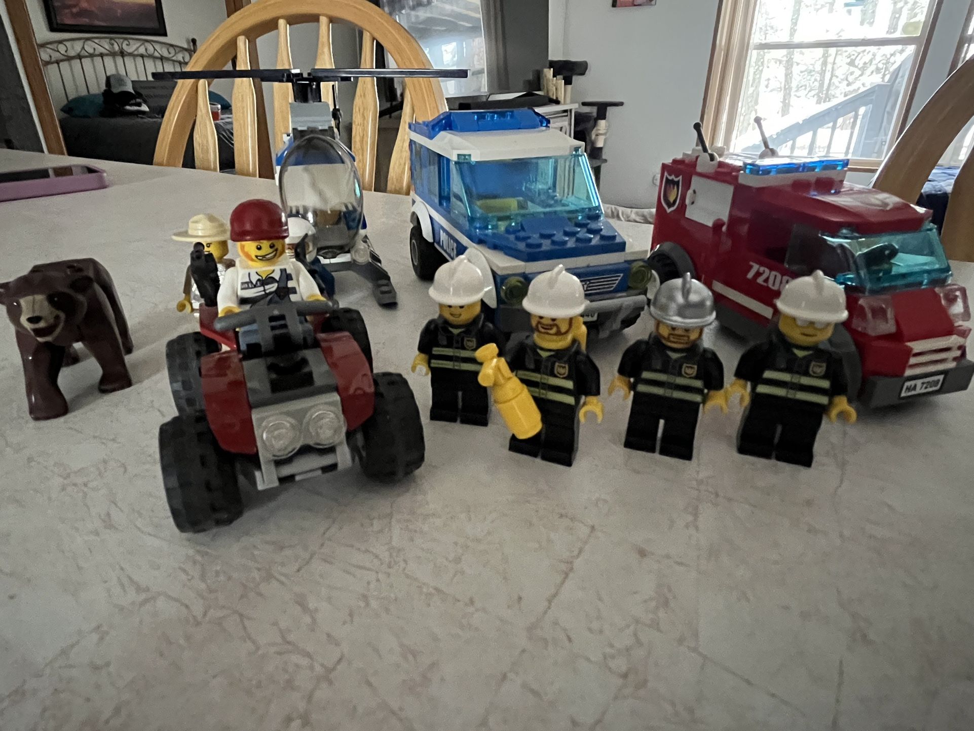 Lego Firefighters,Police,and Crooks